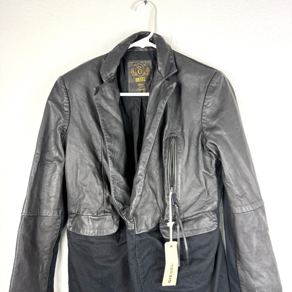 Diesel Black Leather Women's Jacket size S - Picture 5 of 8